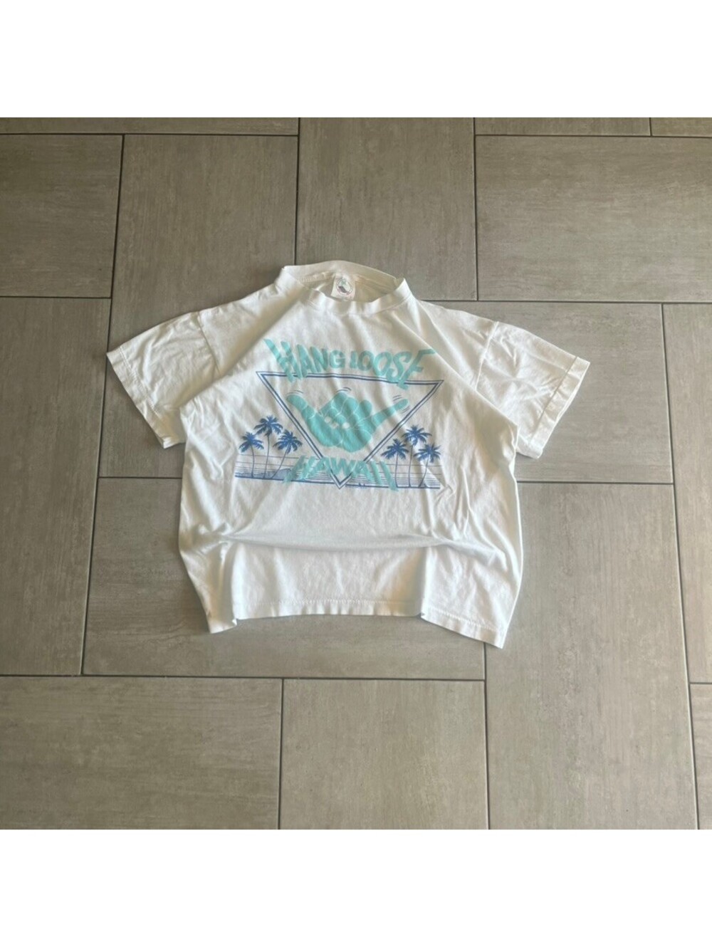 Vintage Caribbean Dream White Graphic T-Shirt Large Hang Loose Hawaii